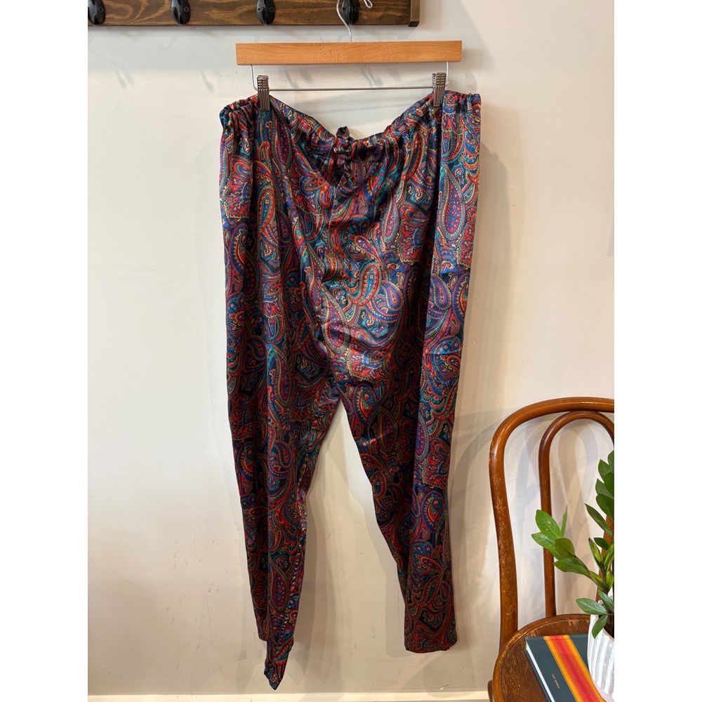 Vintage 1 London Paisley Satin Pajama Pants